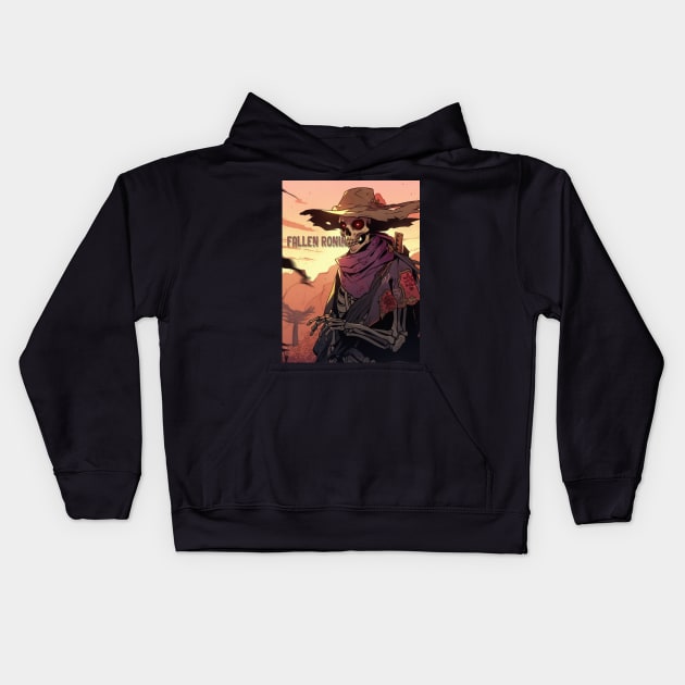 Fallen Lone Ronin Kids Hoodie by PHXouttaASHES